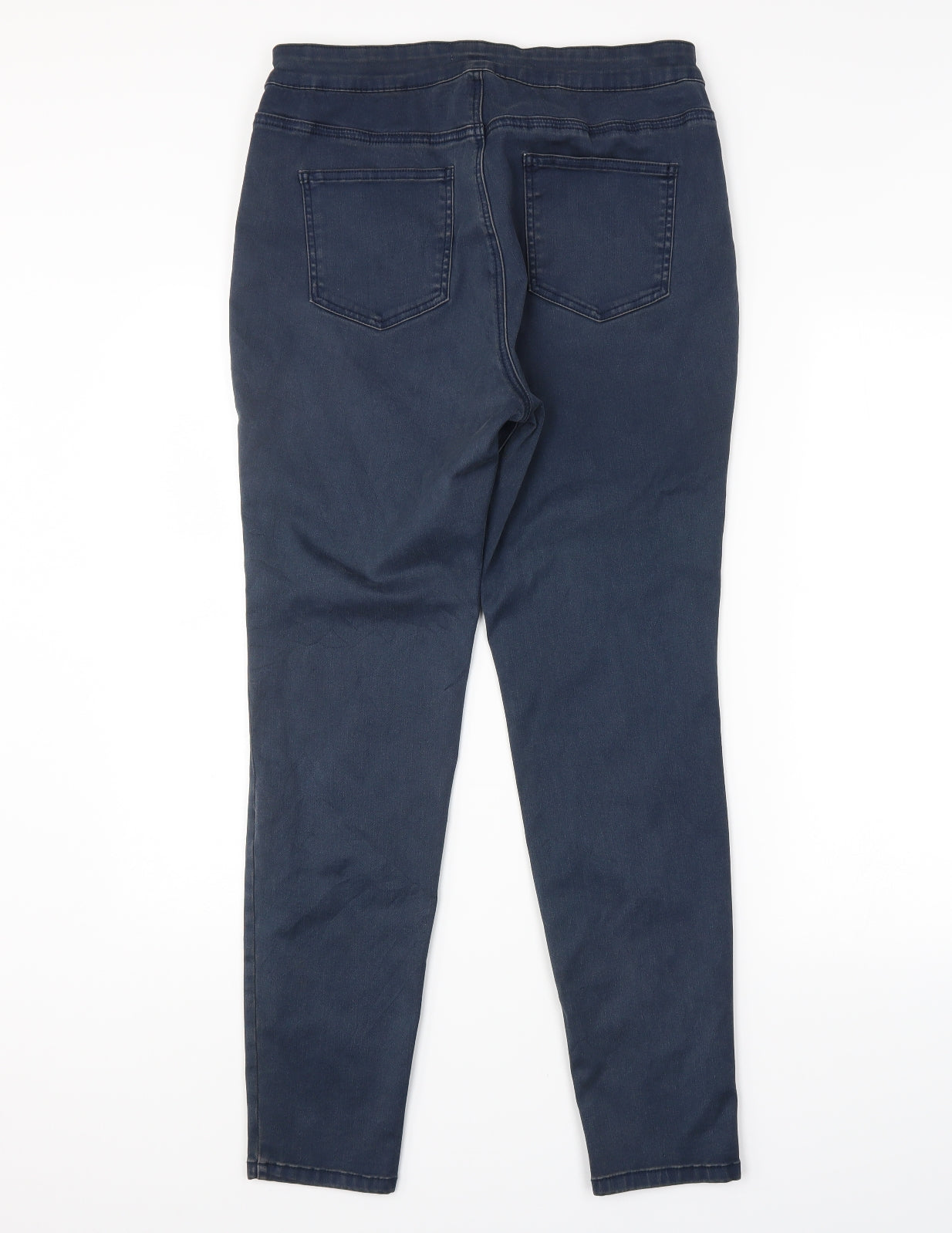 Womens UK Size  Preworn Regular Fit Chino Blue Trousers