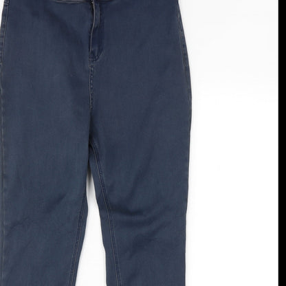 Womens UK Size  Preworn Regular Fit Chino Blue Trousers