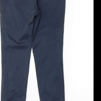 Womens UK Size  Preworn Regular Fit Chino Blue Trousers