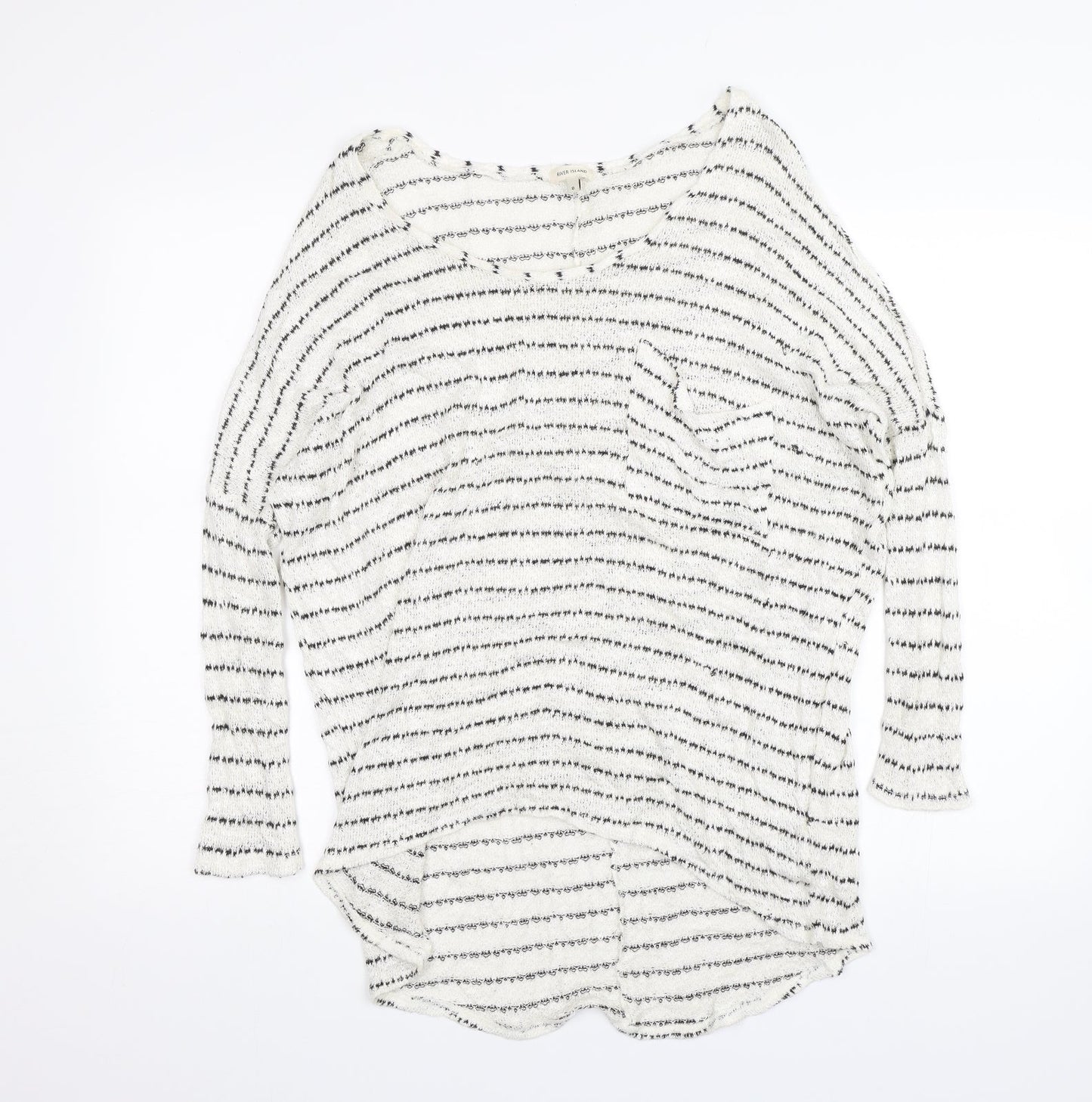Womens UK Size 8 River Island White Pullover Jumper