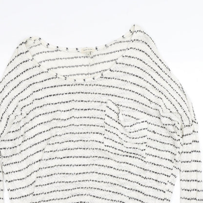 Womens UK Size 8 River Island White Pullover Jumper