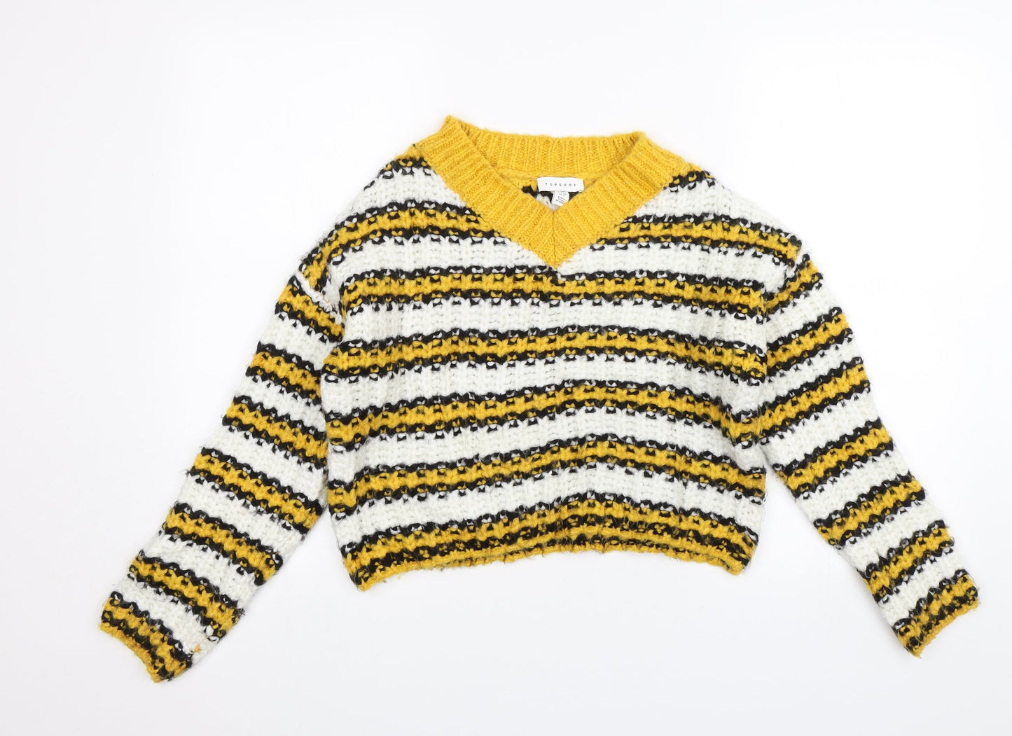 Womens UK Size 6 Topshop Yellow Pullover Jumper
