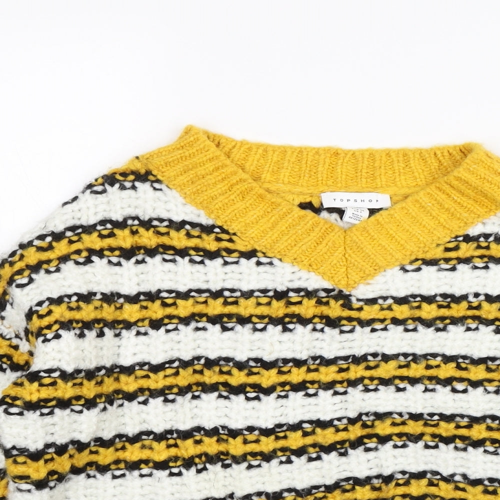 Womens UK Size 6 Topshop Yellow Pullover Jumper