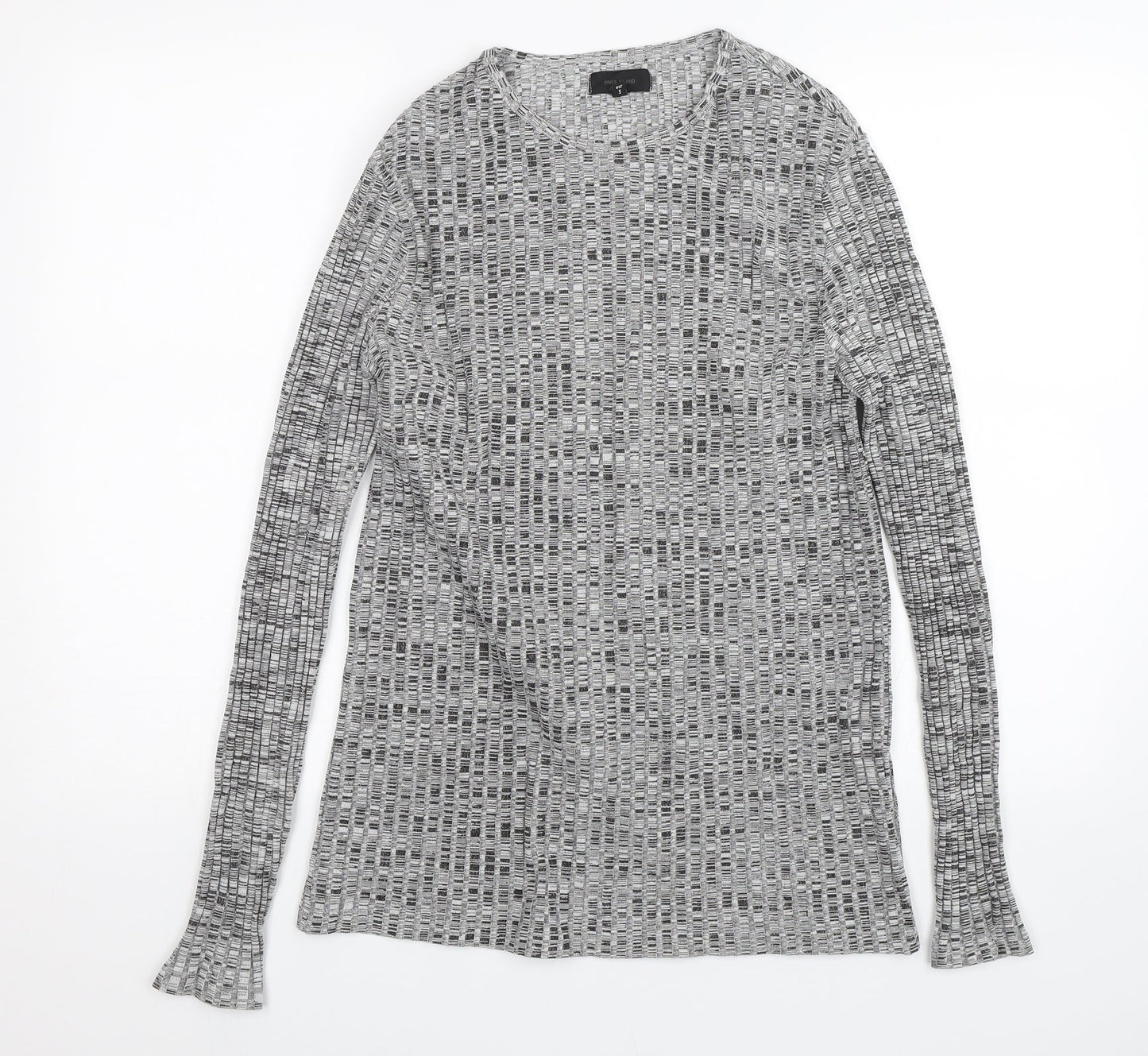 Womens UK Size M River Island Grey Pullover Jumper