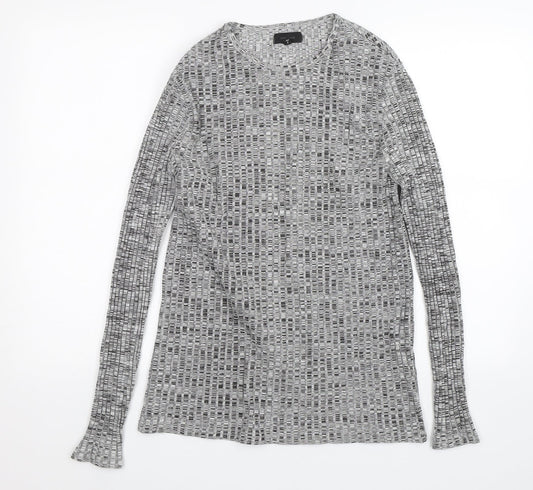 Womens UK Size M River Island Grey Pullover Jumper