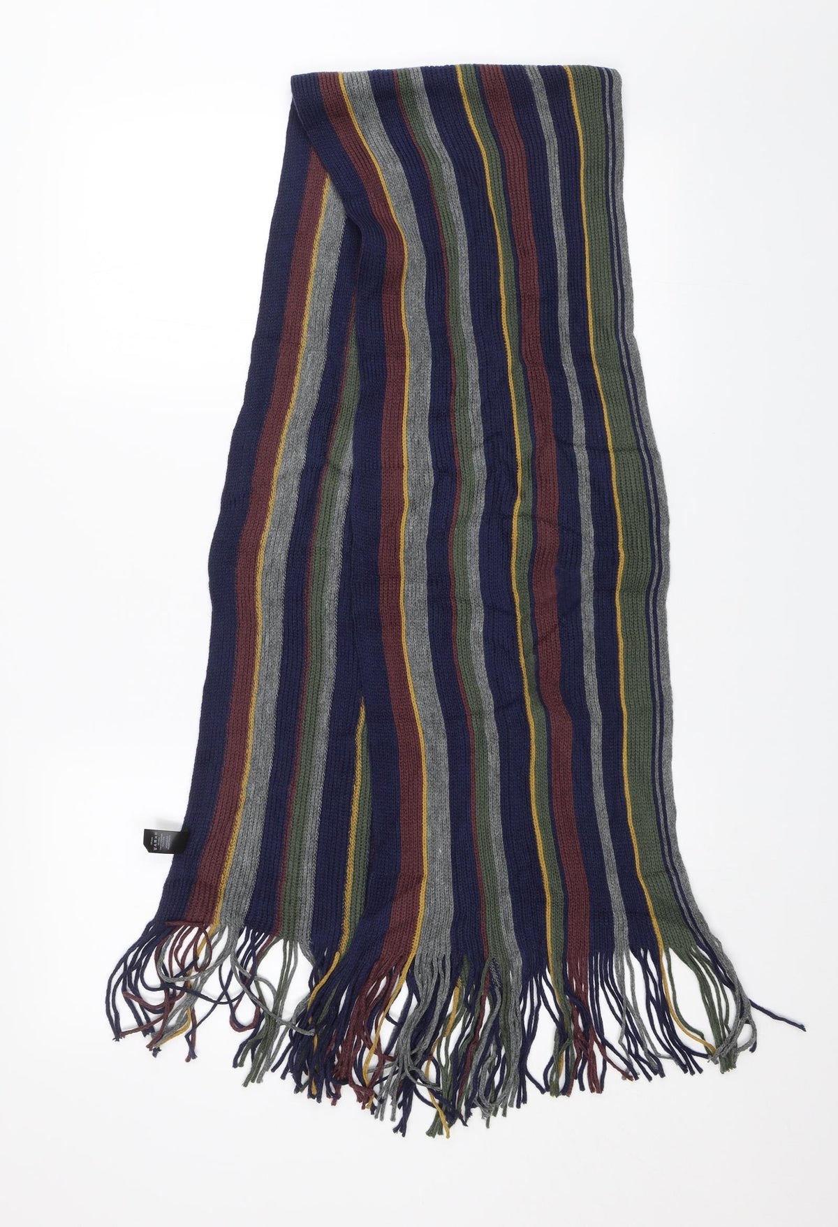 George Unisex Blue Striped  Scarf  One Size