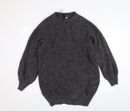 Womens UK Size S Divided Grey Pullover Jumper