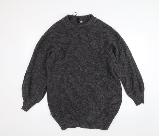 Womens UK Size S Divided Grey Pullover Jumper