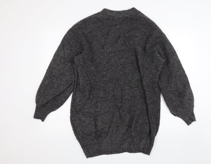 Womens UK Size S Divided Grey Pullover Jumper