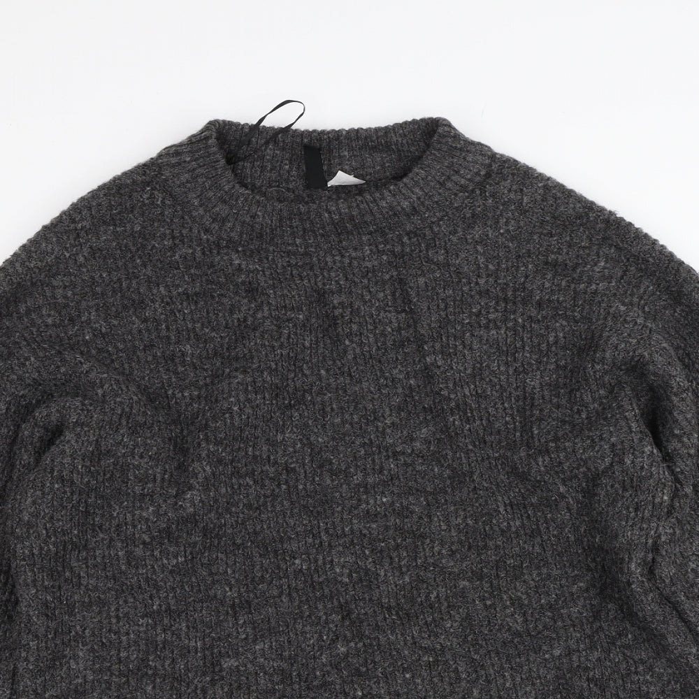 Womens UK Size S Divided Grey Pullover Jumper