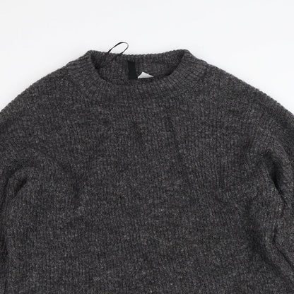 Womens UK Size S Divided Grey Pullover Jumper