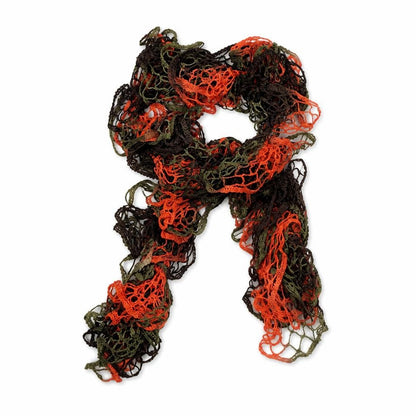 Front view of Preworn unisex orange scarf scarves & wraps one size
