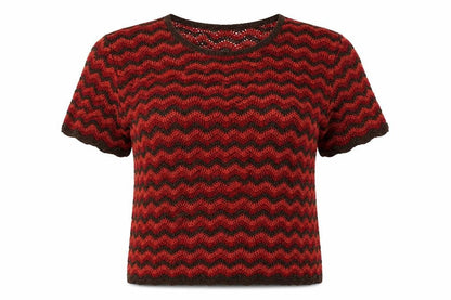 Womens UK Size L Richards Red Basic Blouse