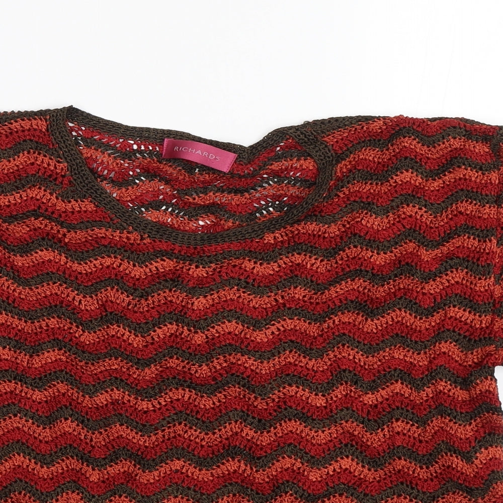 Womens UK Size L Richards Red Basic Blouse