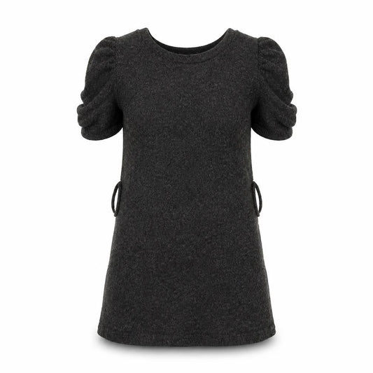Front view of Club L women’s grey jumper dress, size S