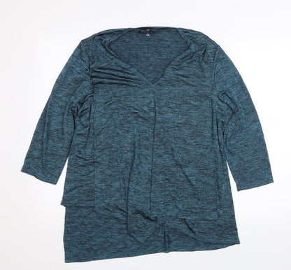 Bali Womens Blue   Basic Blouse Size XL