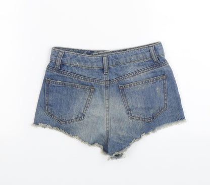 Topshop Womens Blue   Hot Pants Shorts Size 6