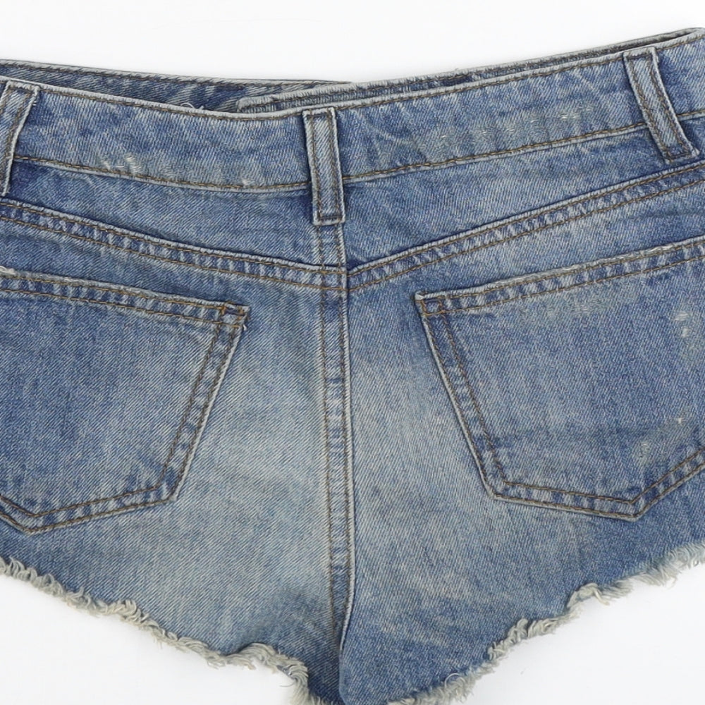 Topshop Womens Blue   Hot Pants Shorts Size 6