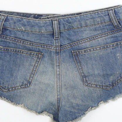 Topshop Womens Blue   Hot Pants Shorts Size 6