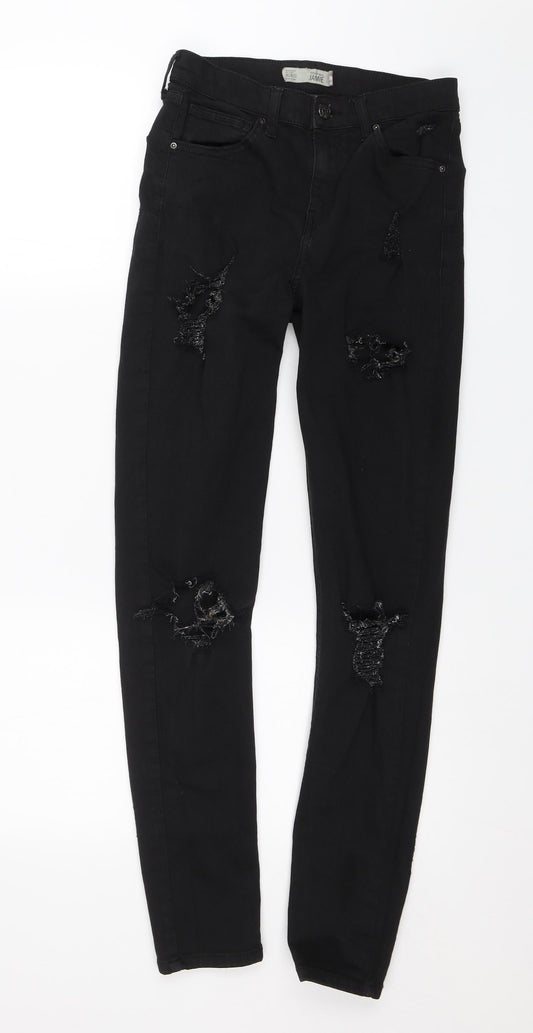Topshop Womens Black   Skinny Jeans Size 26 in L28 in