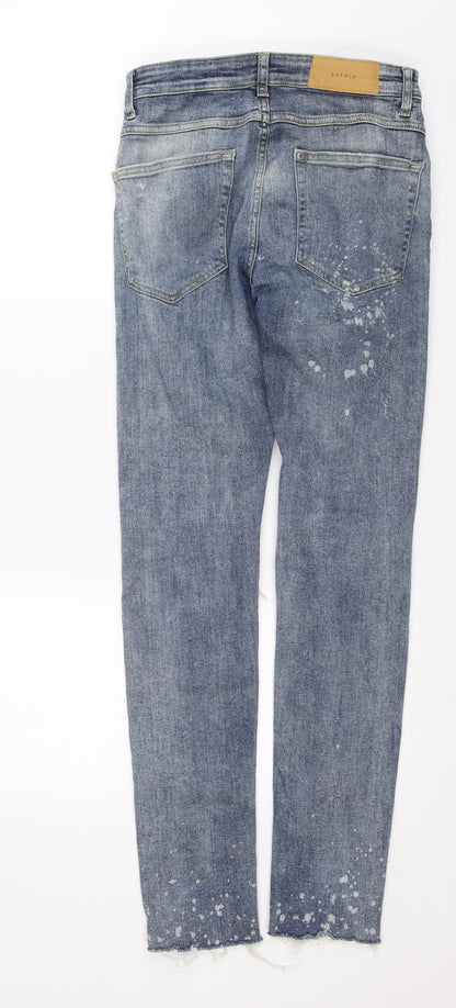 Womens UK Size 28 in H&M Regular Fit Skinny Blue Jeans