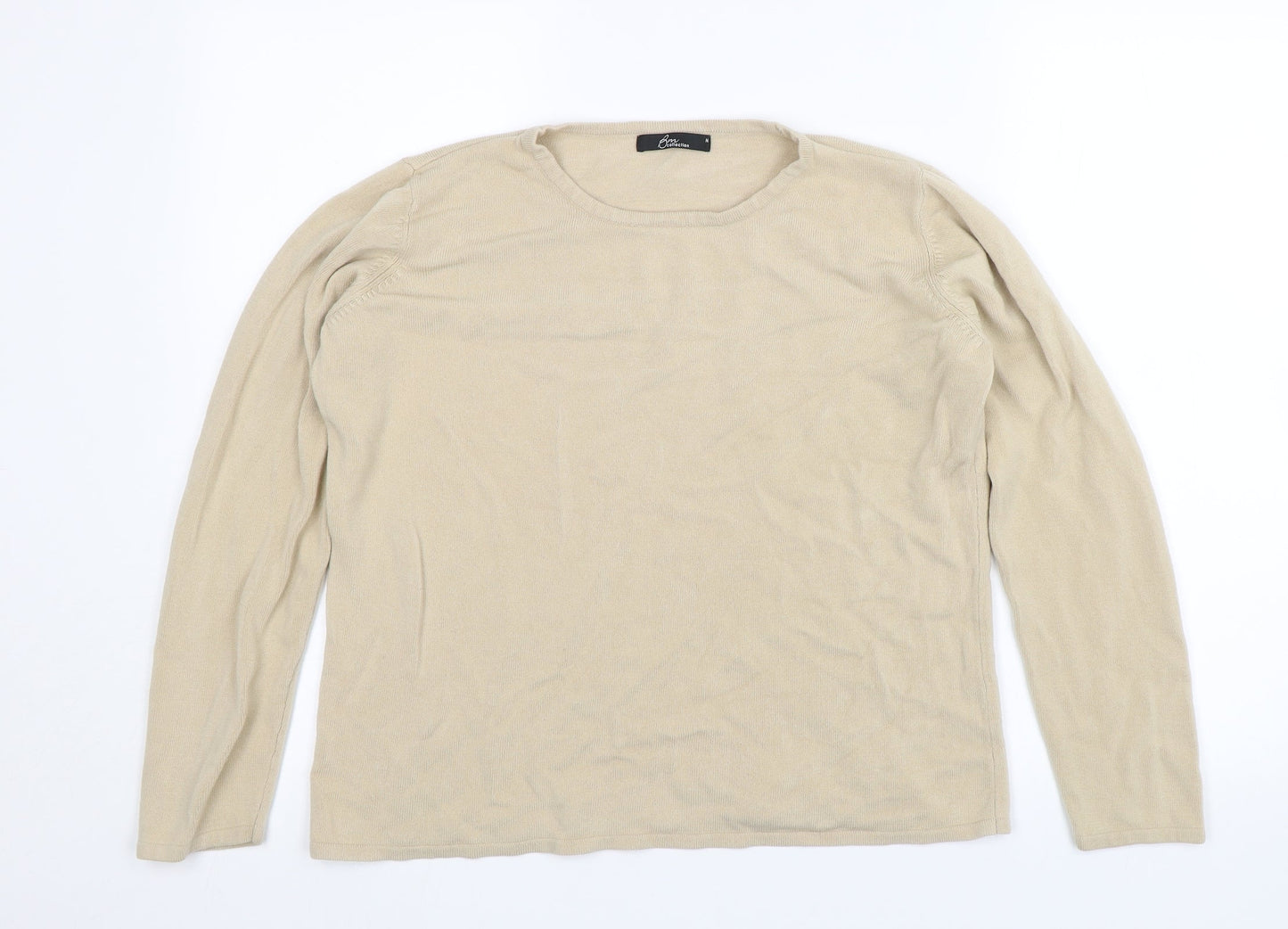 BM Collection Womens Beige   Pullover Jumper Size M