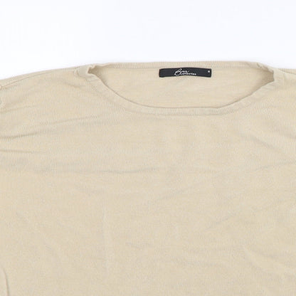 BM Collection Womens Beige   Pullover Jumper Size M