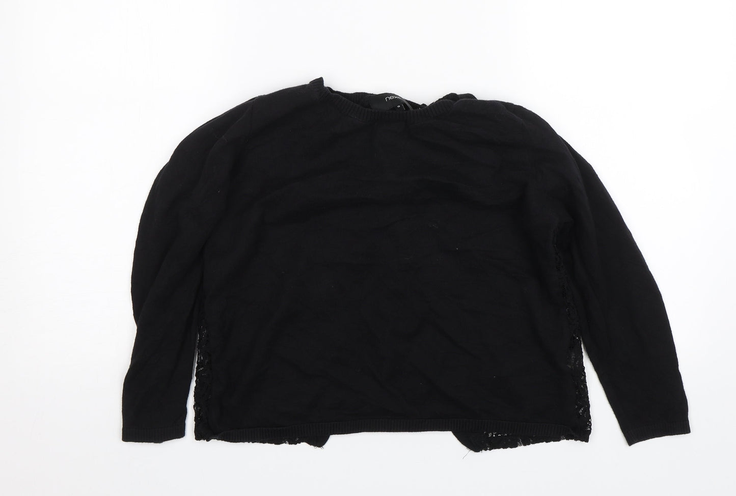 Womens UK Size 10 NEXT Black Basic Blouse