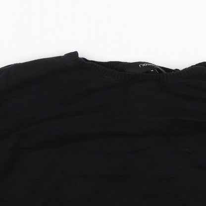 Womens UK Size 10 NEXT Black Basic Blouse
