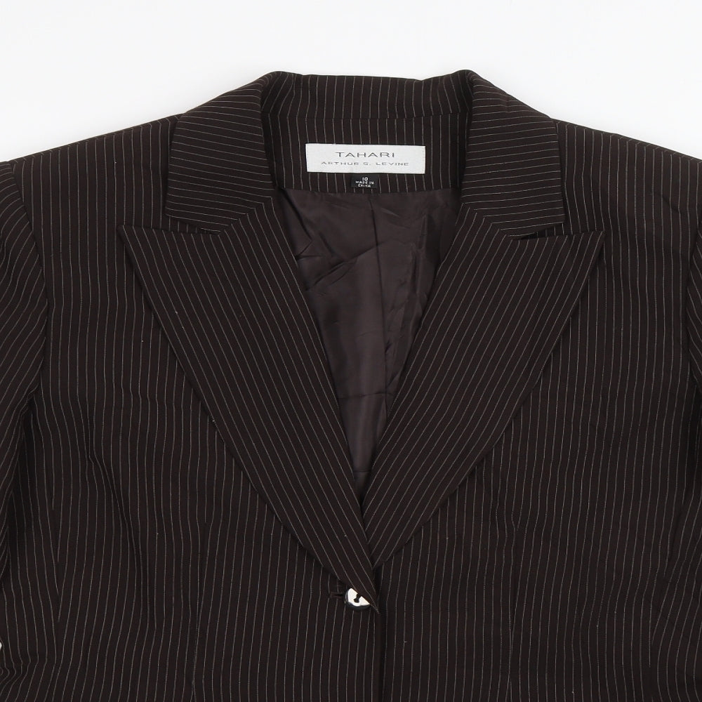 Womens UK Size 10 Tahari Regular Brown Blazer
