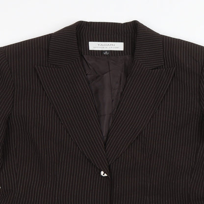 Womens UK Size 10 Tahari Regular Brown Blazer