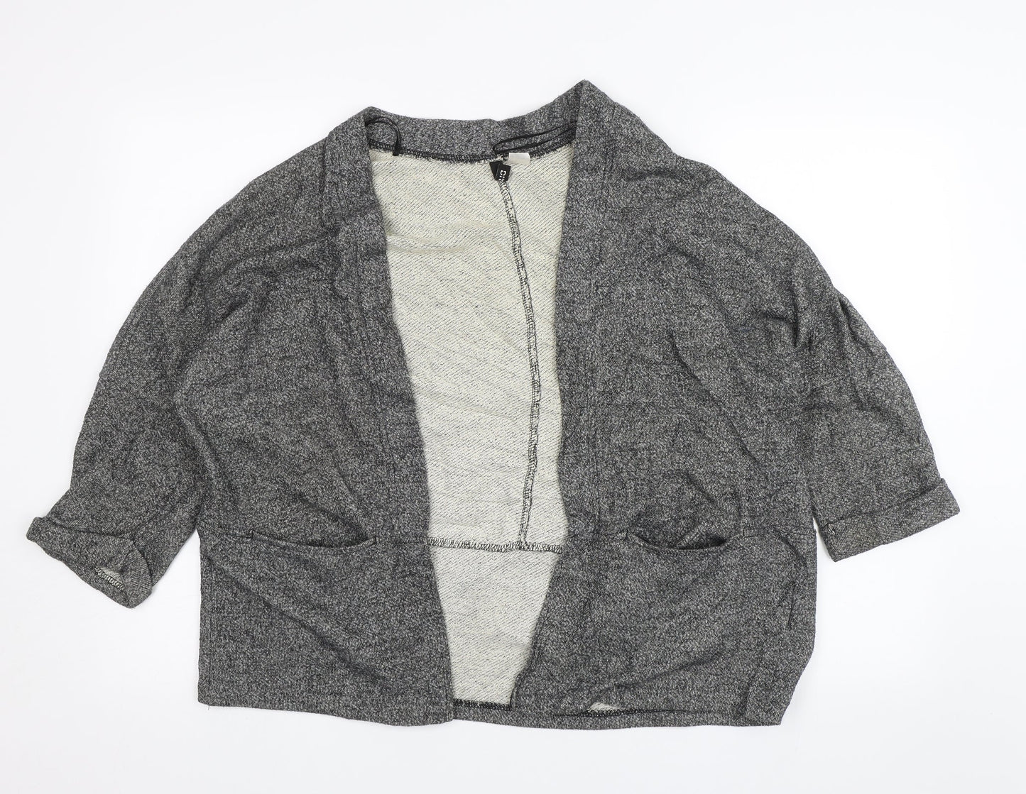 Womens UK Size S Divided Grey Cardigan Jumper