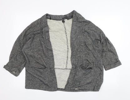Womens UK Size S Divided Grey Cardigan Jumper