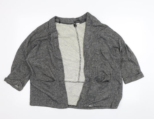 Womens UK Size S Divided Grey Cardigan Jumper