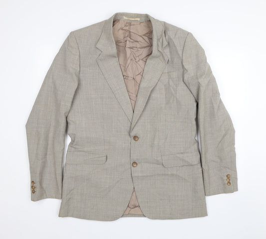 Mens UK Size 40 House of Fraser Regular Beige Suit Jacket