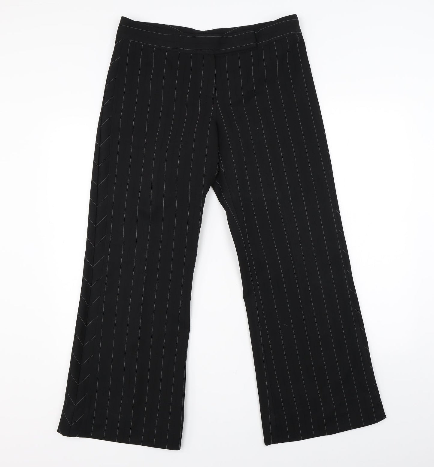 Womens UK Size 12 Atmosphere Regular Fit Dress Pants Black Trousers
