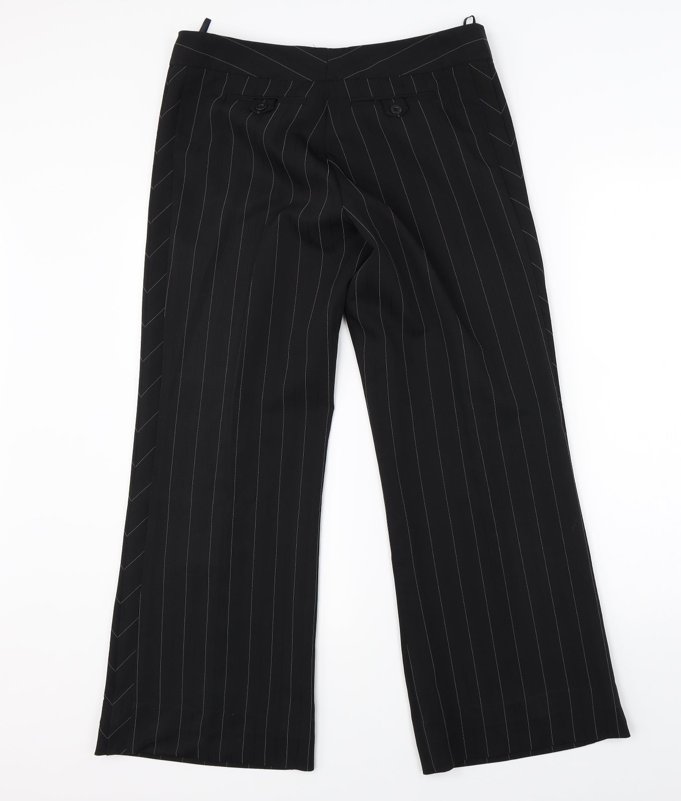 Womens UK Size 12 Atmosphere Regular Fit Dress Pants Black Trousers