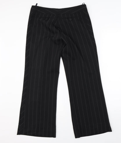 Womens UK Size 12 Atmosphere Regular Fit Dress Pants Black Trousers