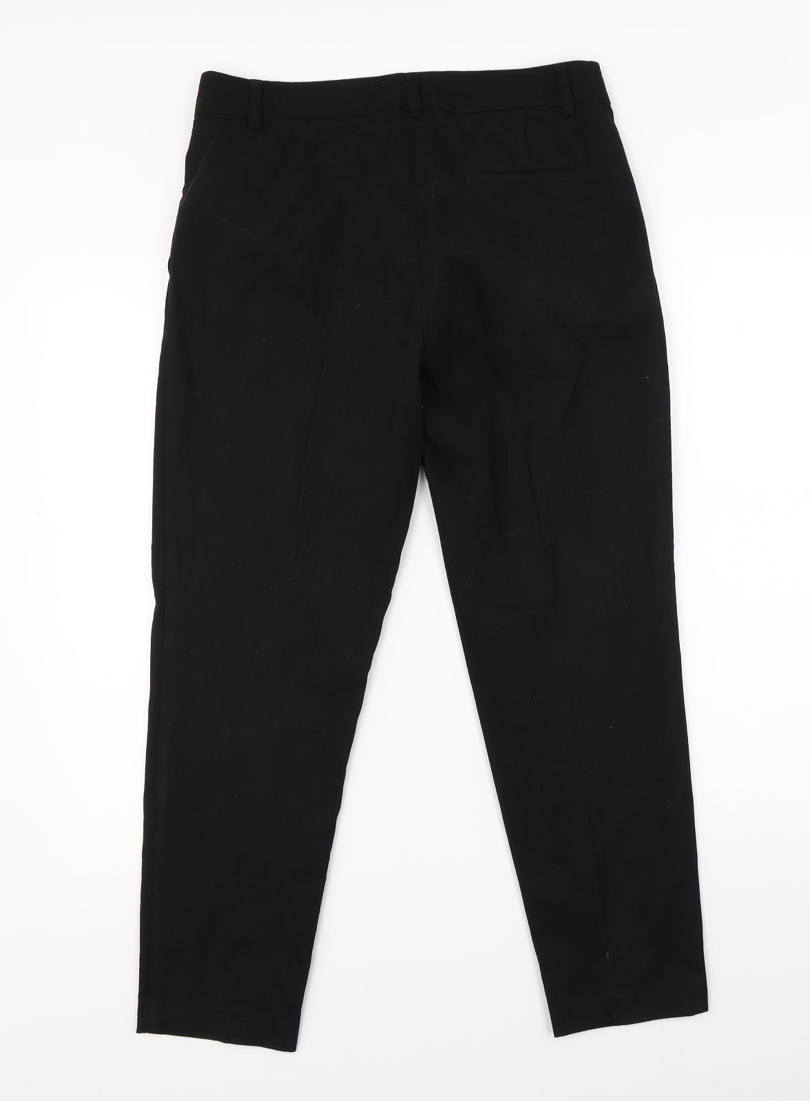 Womens UK Size 10 Preworn Regular Fit Dress Pants Black Trousers