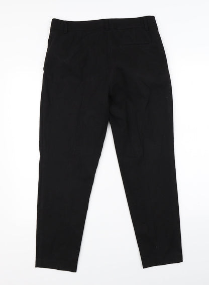 Womens UK Size 10 Preworn Regular Fit Dress Pants Black Trousers
