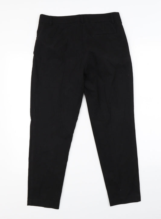 Womens UK Size 10 Preworn Regular Fit Dress Pants Black Trousers