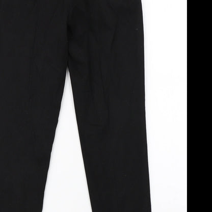 Womens UK Size 10 Preworn Regular Fit Dress Pants Black Trousers