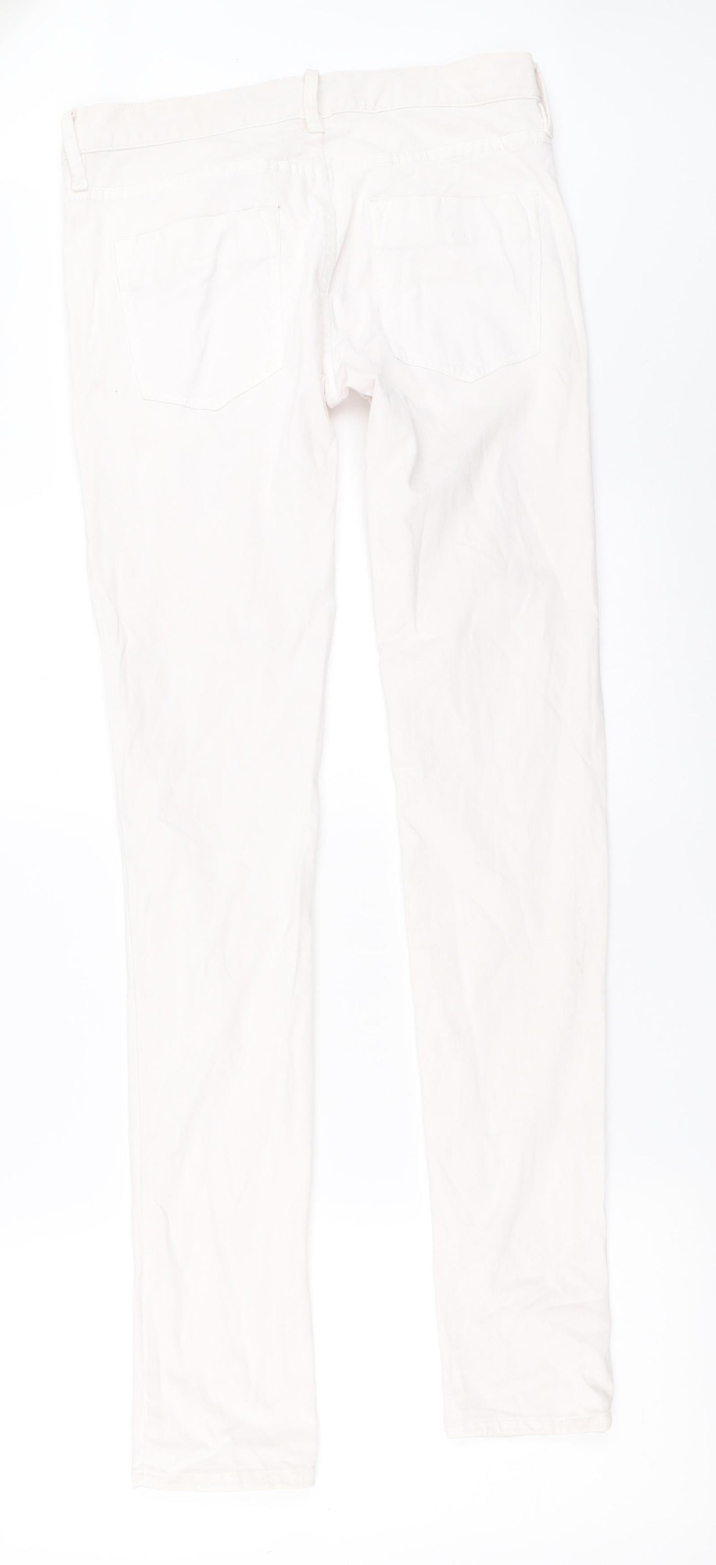 FC Jeans Womens White  Denim Skinny Jeans Size 12 L32 in