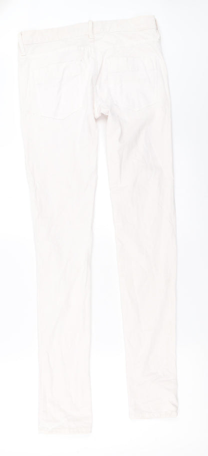 FC Jeans Womens White  Denim Skinny Jeans Size 12 L32 in
