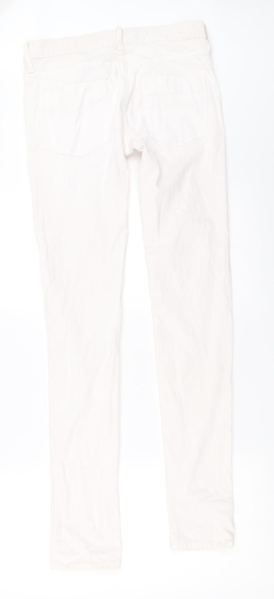 FC Jeans Womens White  Denim Skinny Jeans Size 12 L32 in