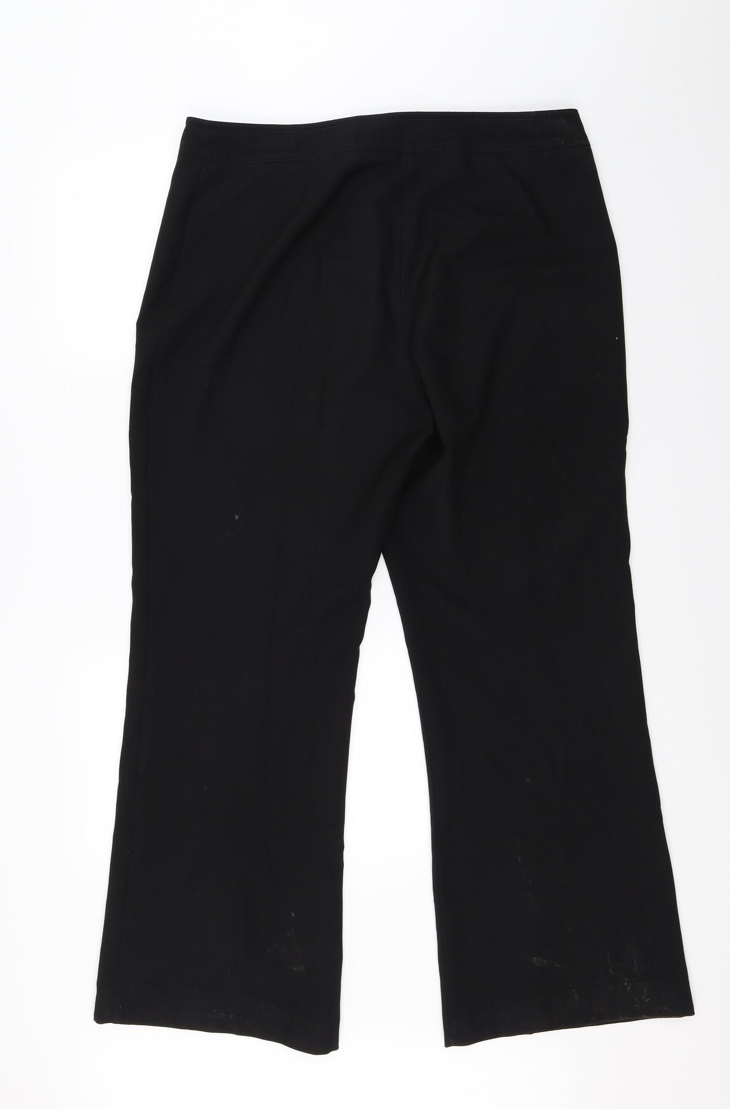 Womens UK Size 16 M&Co Regular Fit Dress Pants Black Trousers
