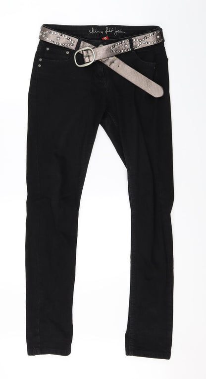 Denim Co Womens Black  Denim Straight Jeans Size 12 L30 in