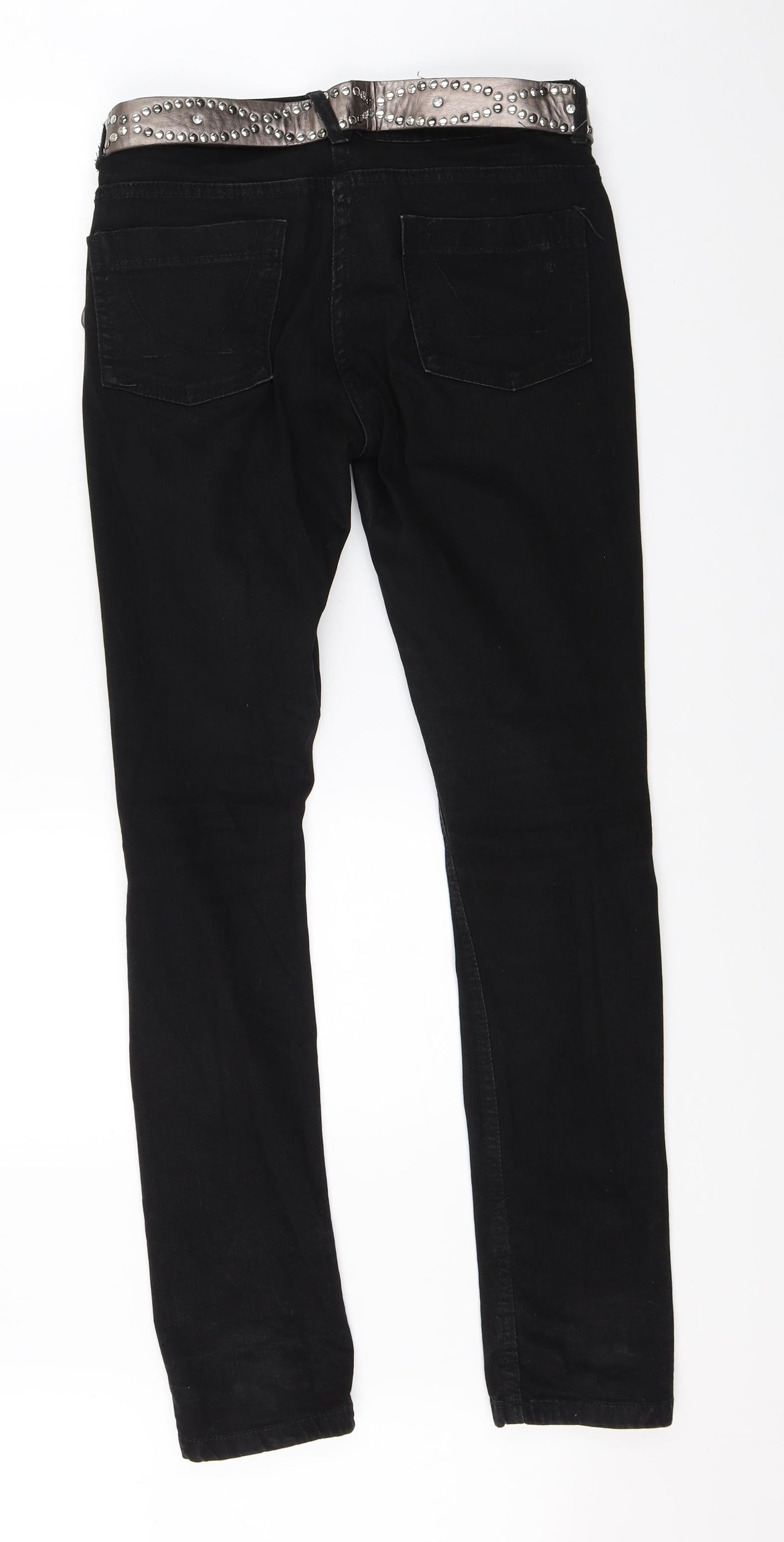 Denim Co Womens Black  Denim Straight Jeans Size 12 L30 in