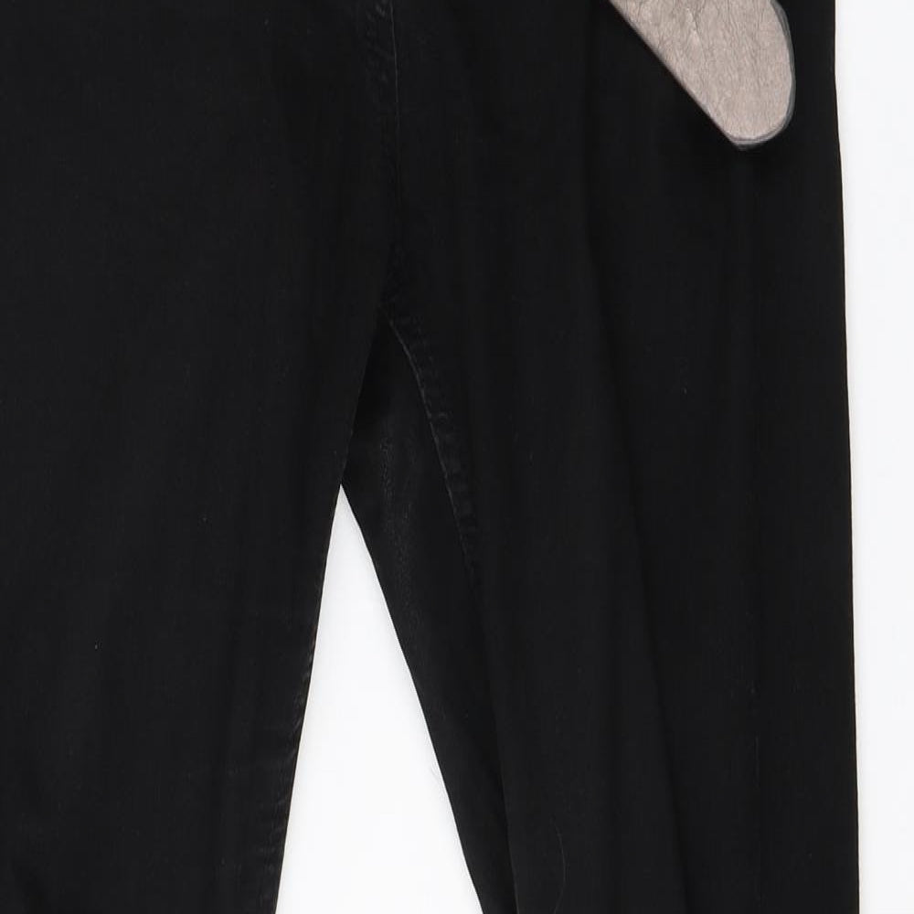 Denim Co Womens Black  Denim Straight Jeans Size 12 L30 in