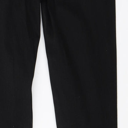 Denim Co Womens Black  Denim Straight Jeans Size 12 L30 in